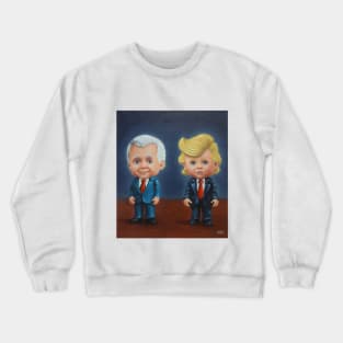 Trump VS Biden. America Election 2024. Time Travelling Presidents. Painting By Tyler Tilley Crewneck Sweatshirt